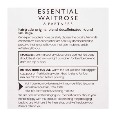 ESSENTIAL WAITROSE Decaffinate Tea Bag