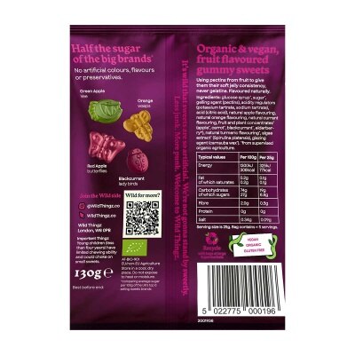WILD THINGZ 有機低糖糖果—水果口味