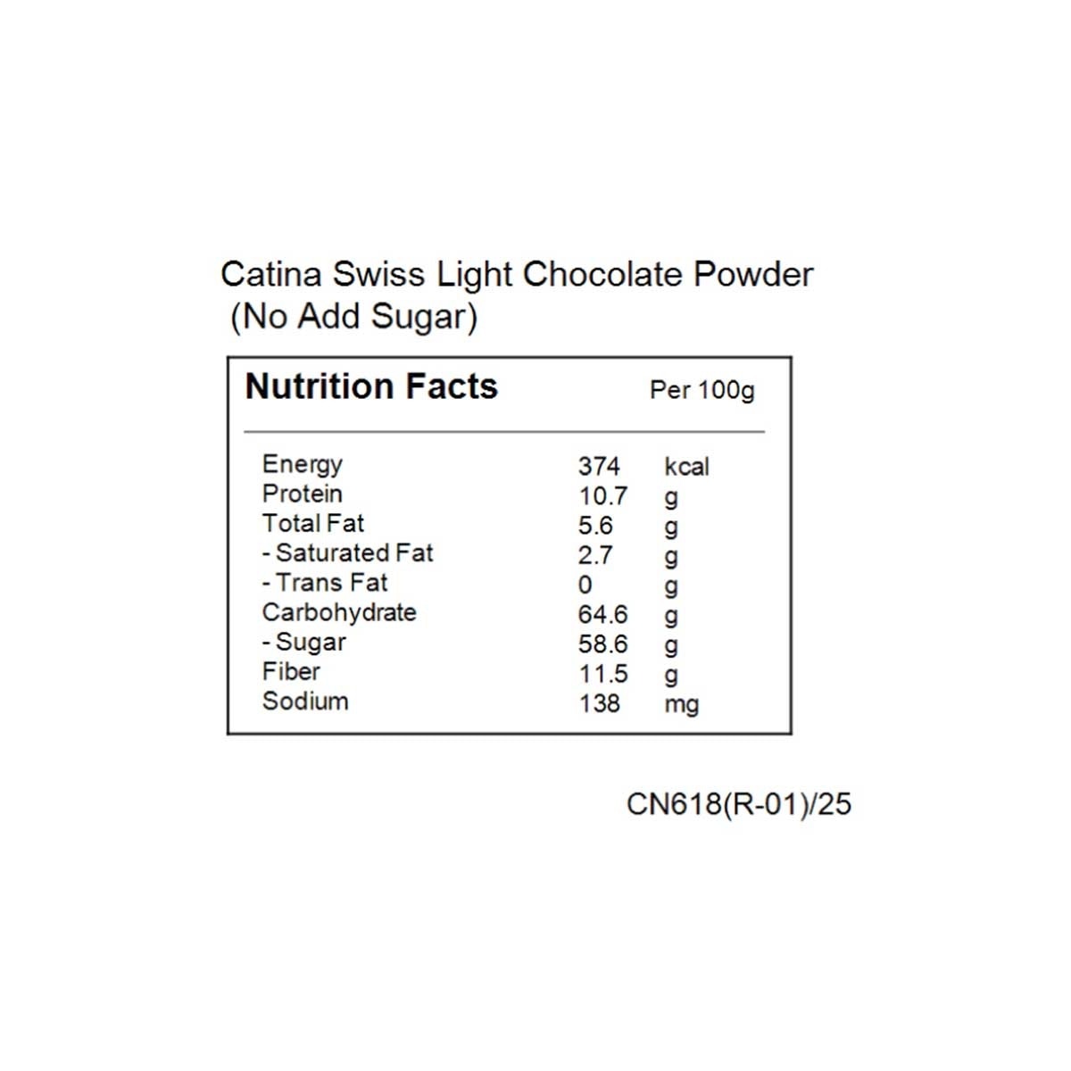 CAOTINA Light Choco Powder No Added Sugar