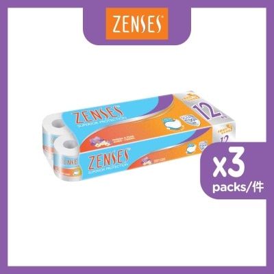 倩絲 倩絲 4層純白壓花卷紙(小蒼蘭香梨) [12卷x3]