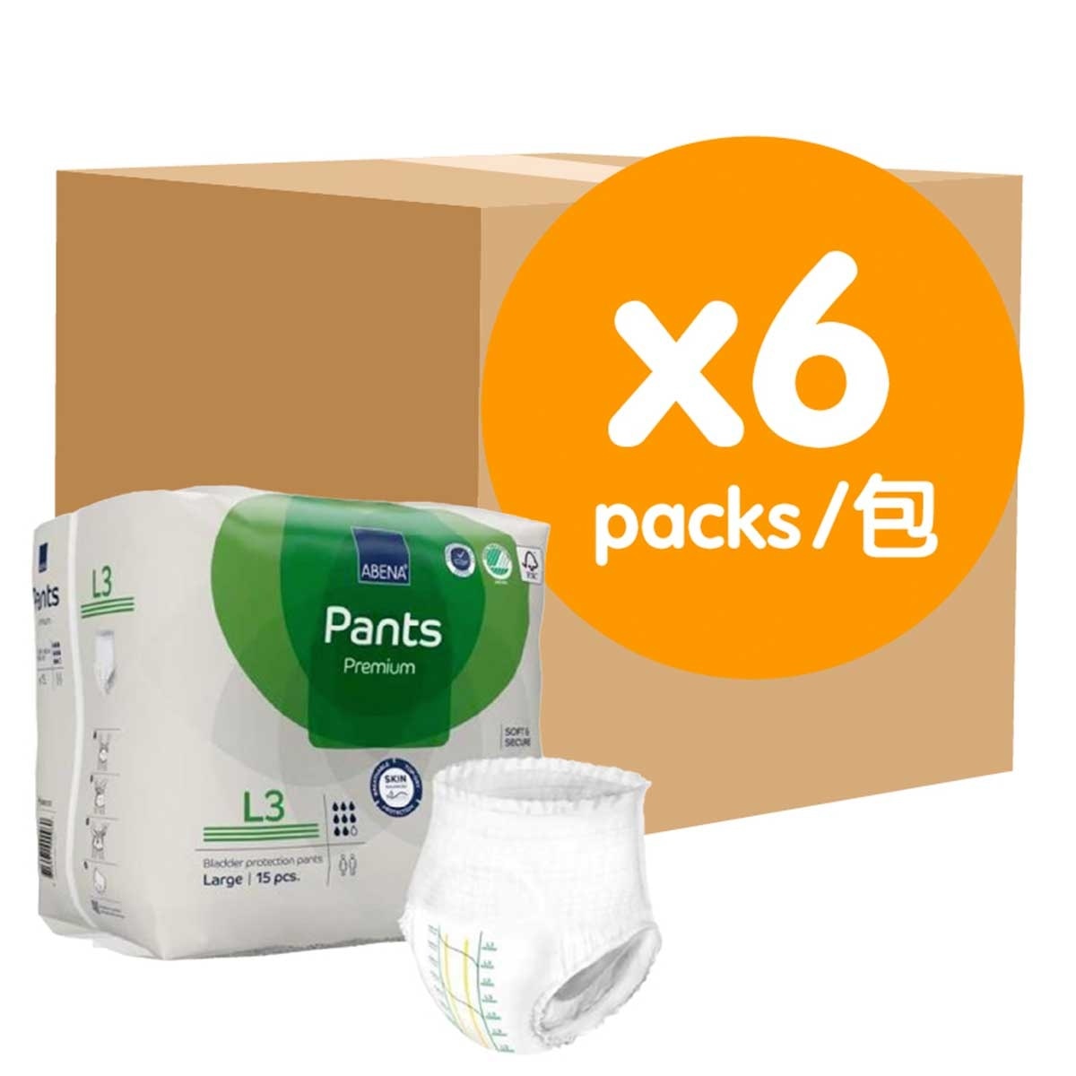 ABENA Pants Premium L3 15s (6packs)