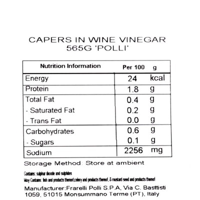 POLLI Capers In Wine Vinegar