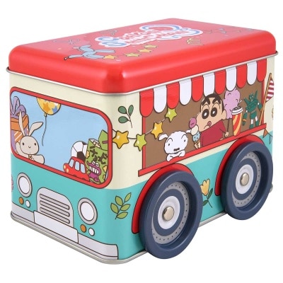 CRAYON SHINCHAN Bus Shaped Tin With Butter Cookies