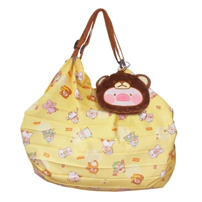 倩絲 大容量摺疊環保袋連毛絨隨身包