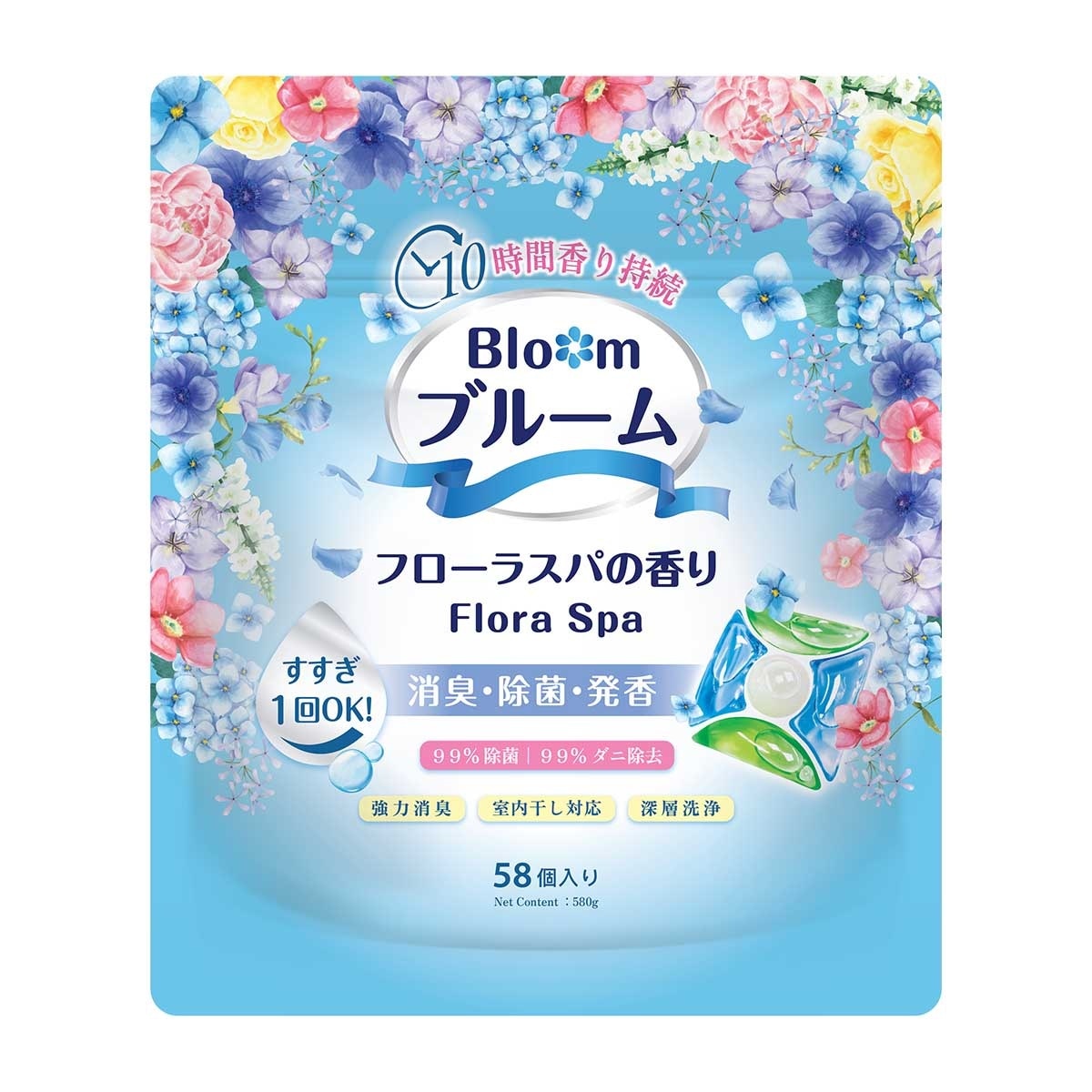 威威 ＢＬＯＯＭ花香洗衣珠５８粒