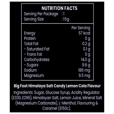 BIG FOOT Himalaya Salt Mint Lemon Cola