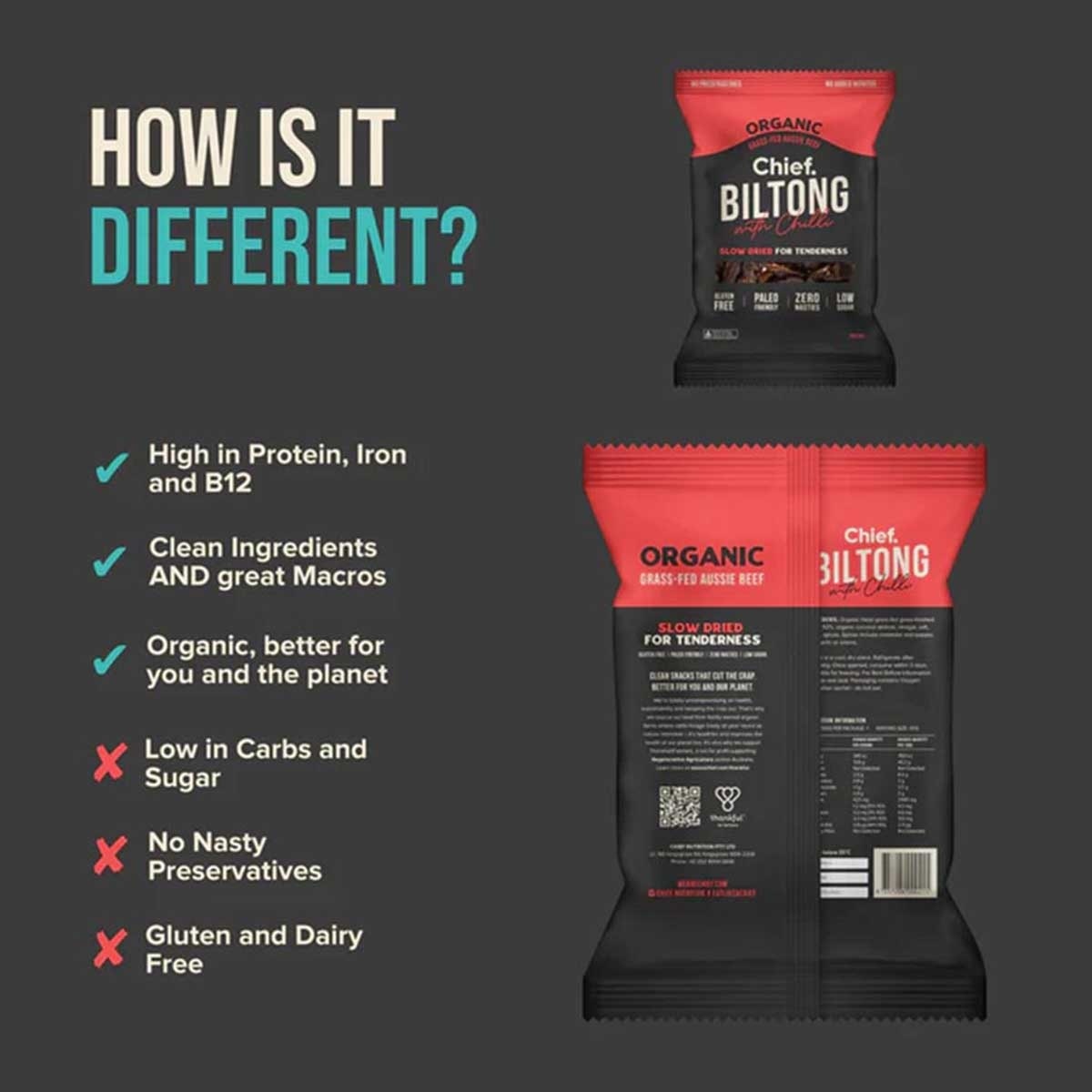 CHIEF. Beef & Chilli Biltong