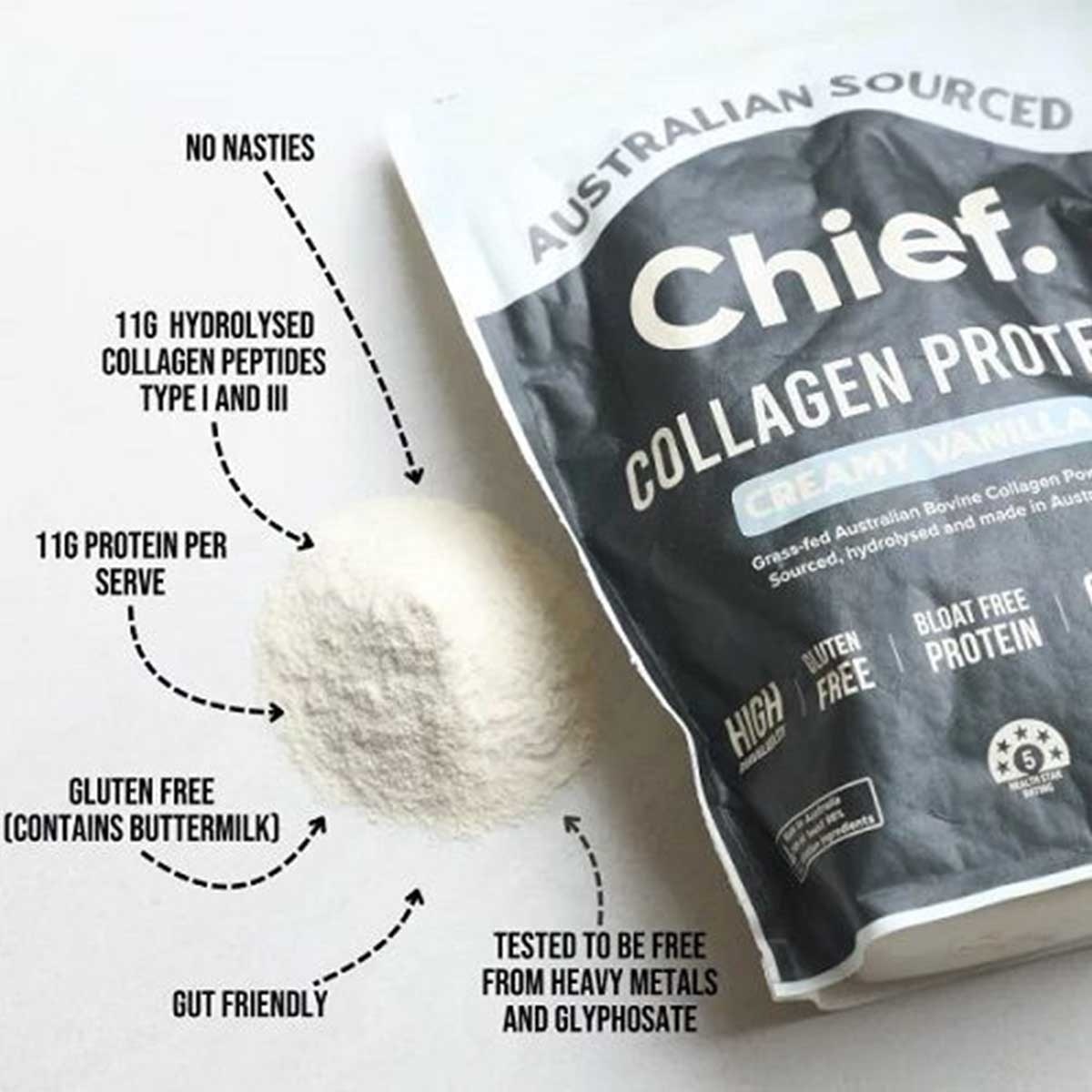 CHIEF. Collagen Powder Vanilla Flavor image