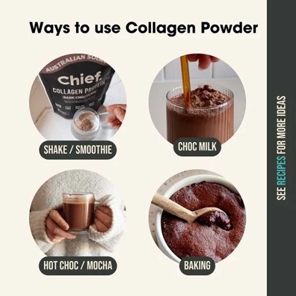 CHIEF. Collagen Powder Chocolate Flavor image