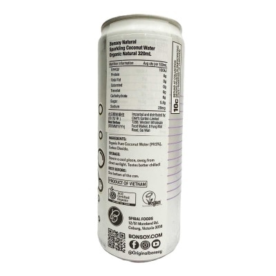 BONSOY Sparkling Coconut Water Natural