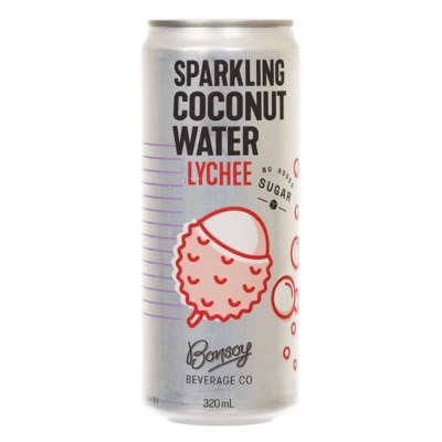 BONSOY Sparkling Coconut Water Lychee Flav