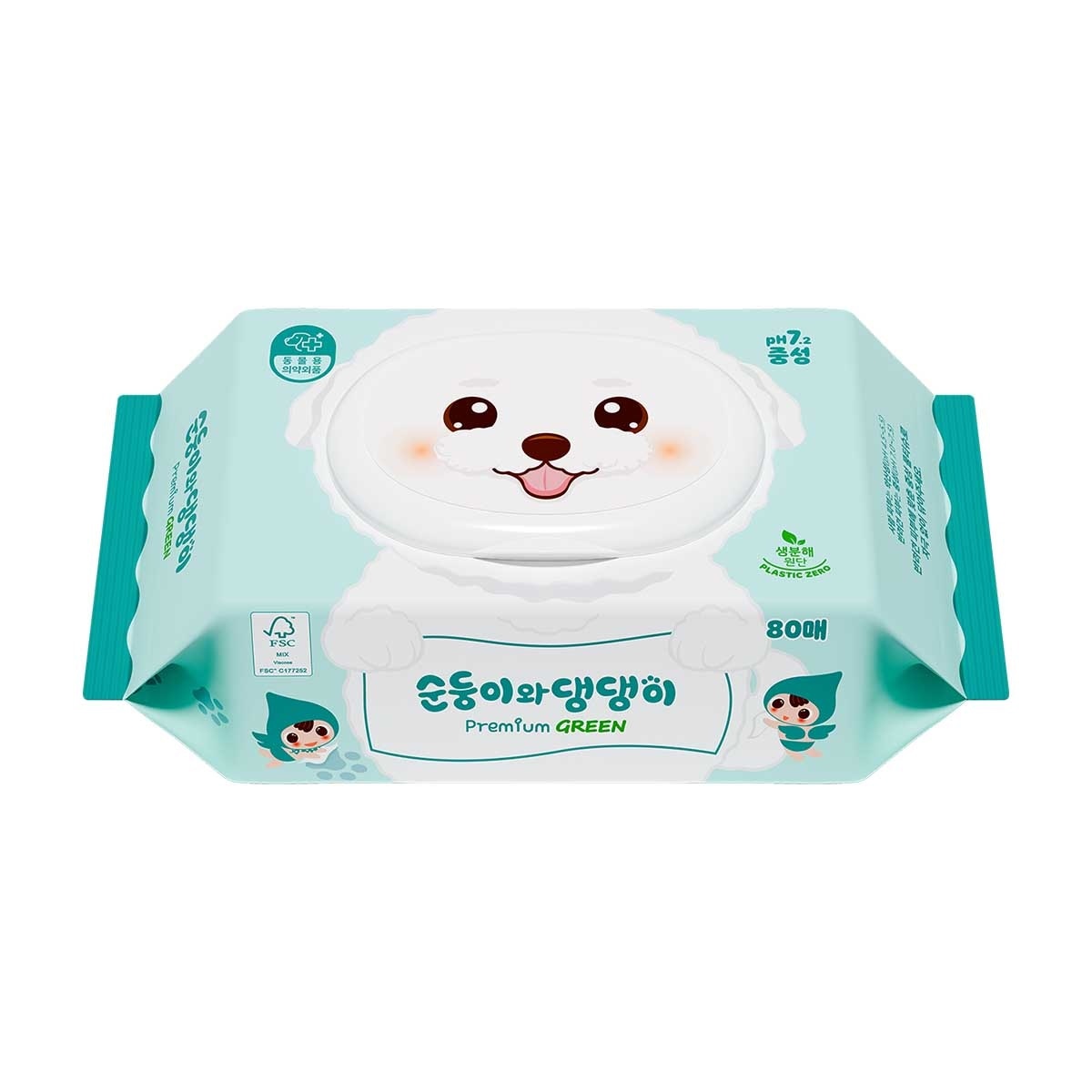 順順兒 狗狗ＧＲＥＥＮ高級護理濕紙巾