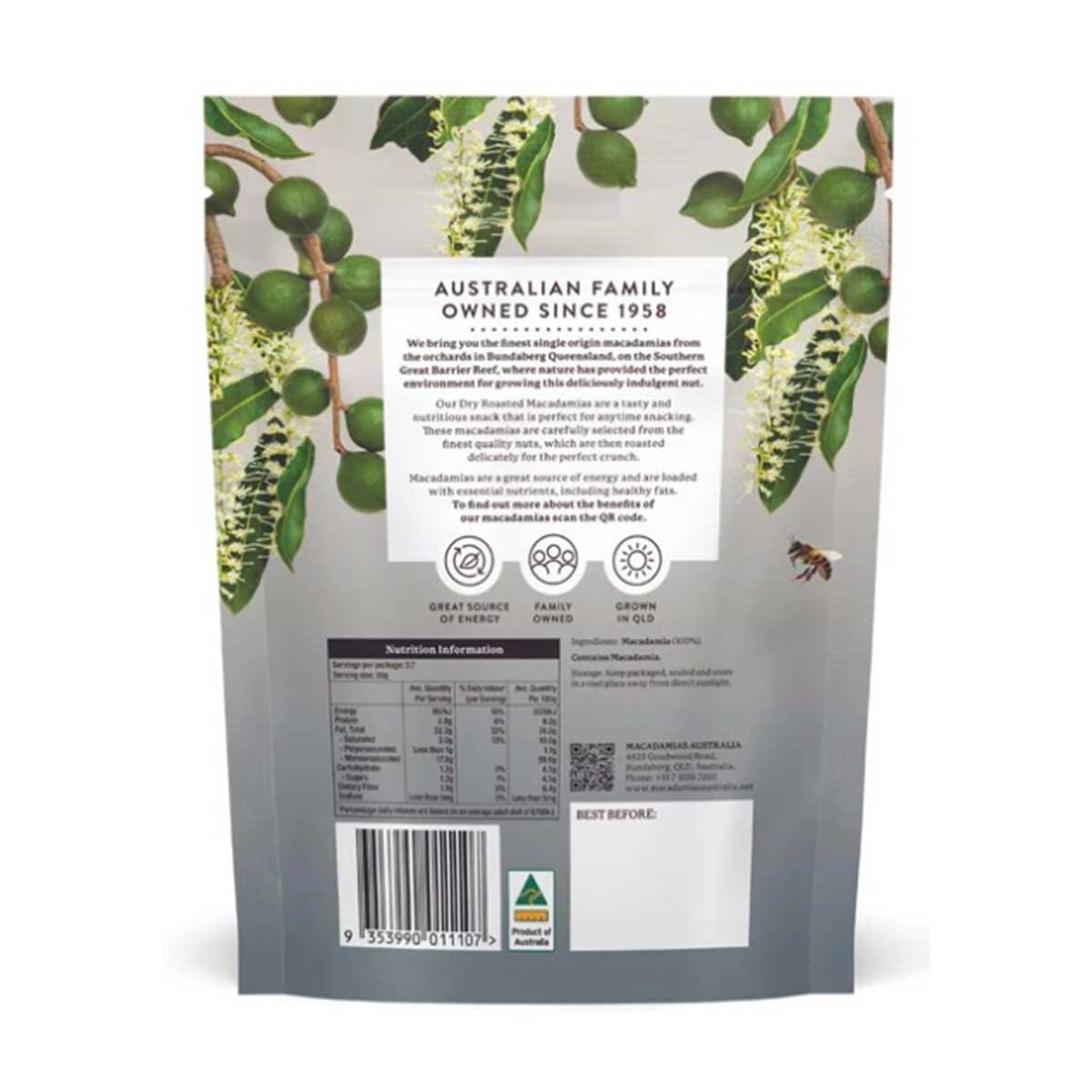 MACADAMIAS AUSTRALIA 原味烤焗夏威夷果仁