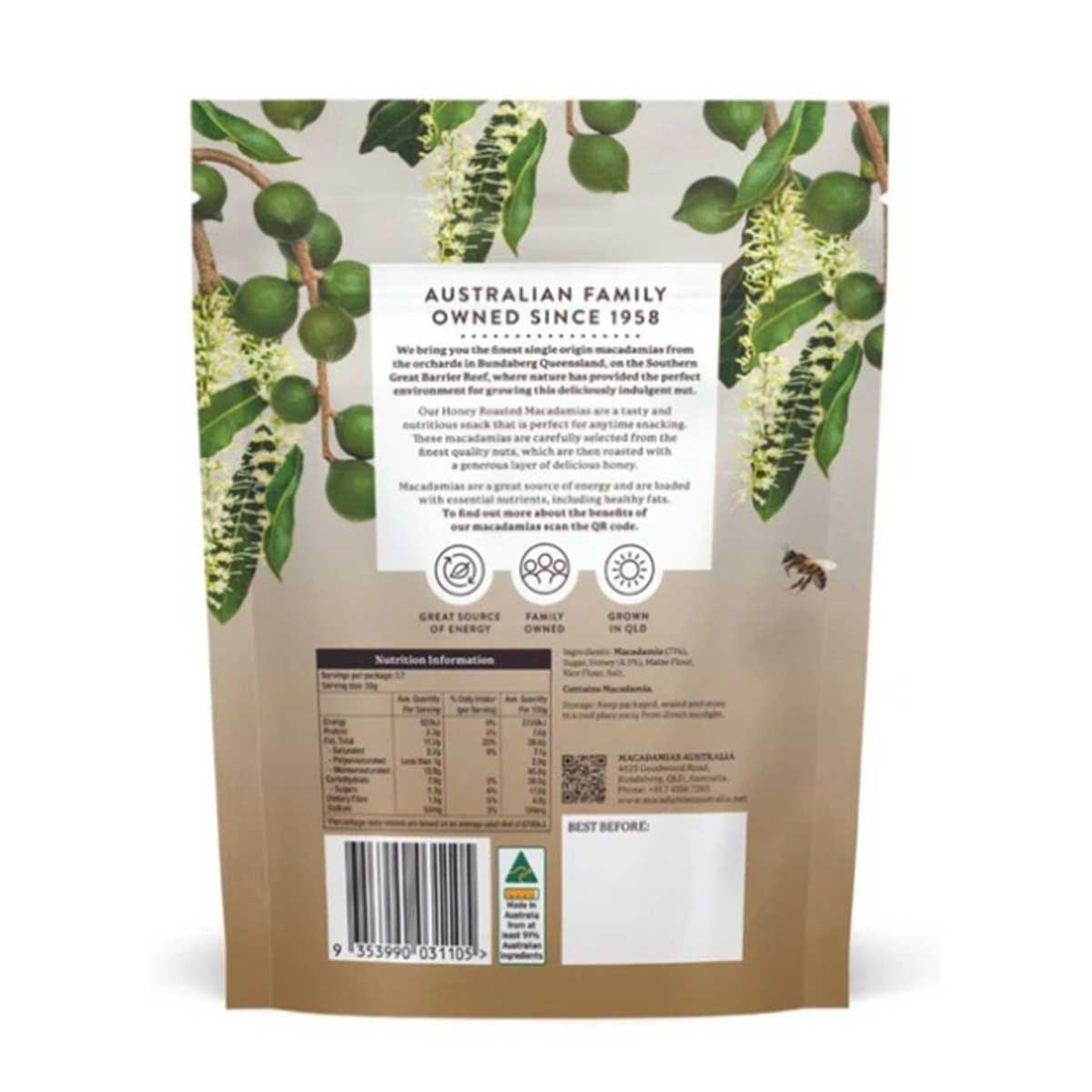 MACADAMIAS AUSTRALIA 蜜糖烤焗夏威夷果仁