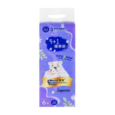 寶碧 優質三層軟抽面紙巾６包裝