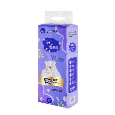 寶碧 優質三層軟抽面紙巾６包裝