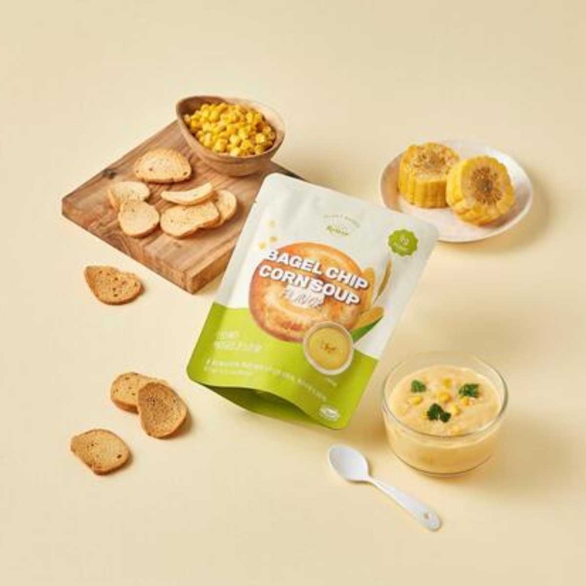 EAT'S BETTER Protein Bagel Chips - Corn Soup