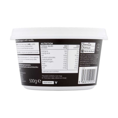 WAITROSE N1 Greek Yogurt With Vanilla