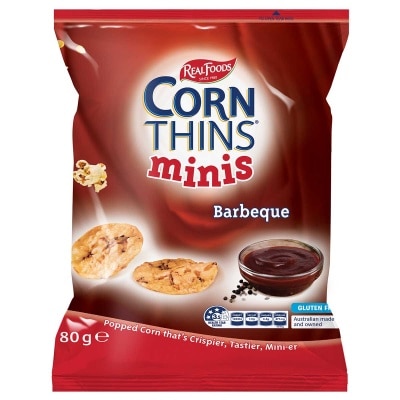 REAL FOODS - Gluten Free Corn Thins-bbq Favour