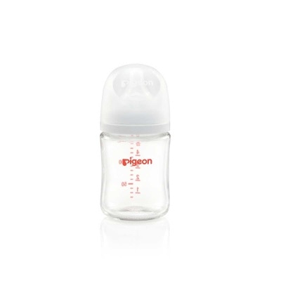 PIGEON GLASS NURSING BOTTLE W+NIP