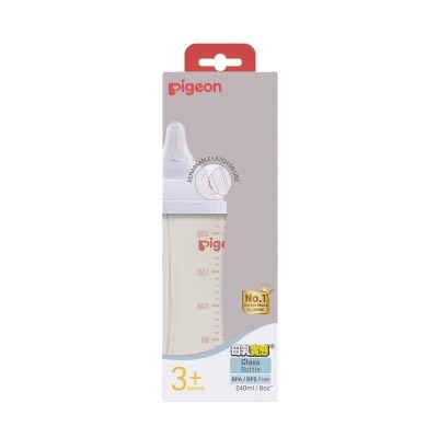 PIGEON GLASS NURSING BOTTLE W+NIP