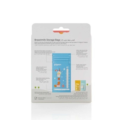 PIGEON Pigeon Breastmilk Storage Bags 180ml Animals 25's