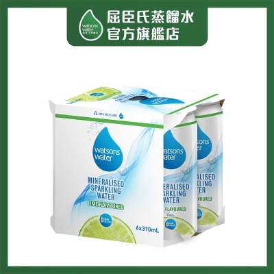 WATSONS - Mineralised Sparkling Water (lime) 6 Can
