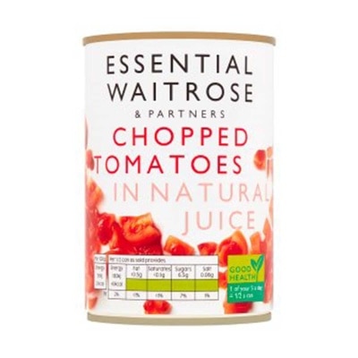 ESSENTIAL WAITROSE Chopped Tomatoes In Natl Juice