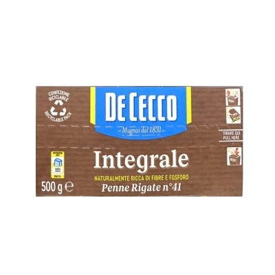 DE CECCO Whole Wheat Penne Rigate