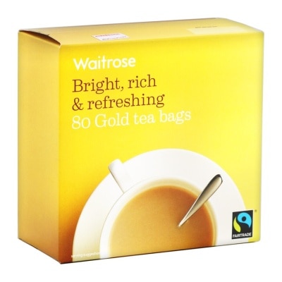 WAITROSE Wr Gold Round Tea Bags 80's