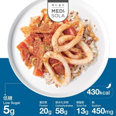 MEDI.SOLA - 糖尿病護理餐香辣豬肉魷魚糯麥燕麥飯