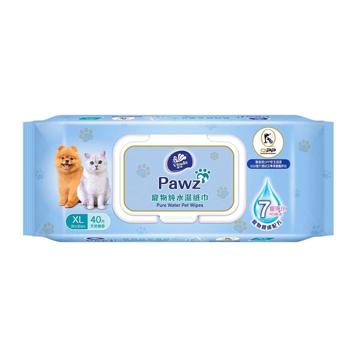 維達 維達 Pawz 寵物純水濕紙巾 (40片)
