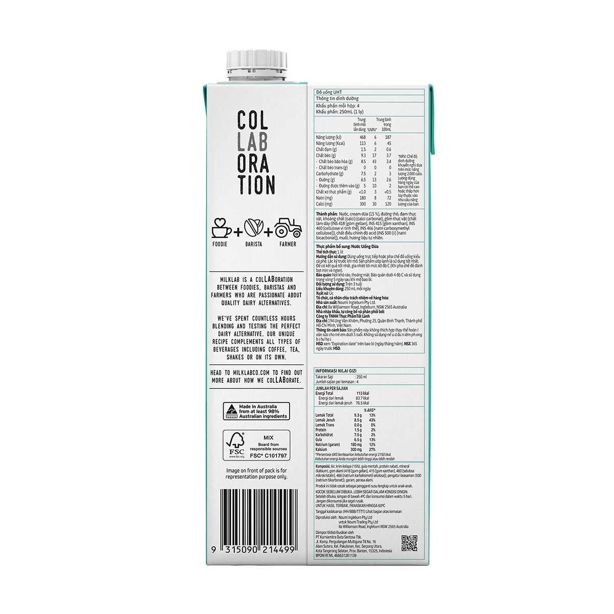 MILK LAB Milk Lab Coconut Milk 1l