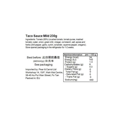 SANTA MARIA Taco Sauce Mild