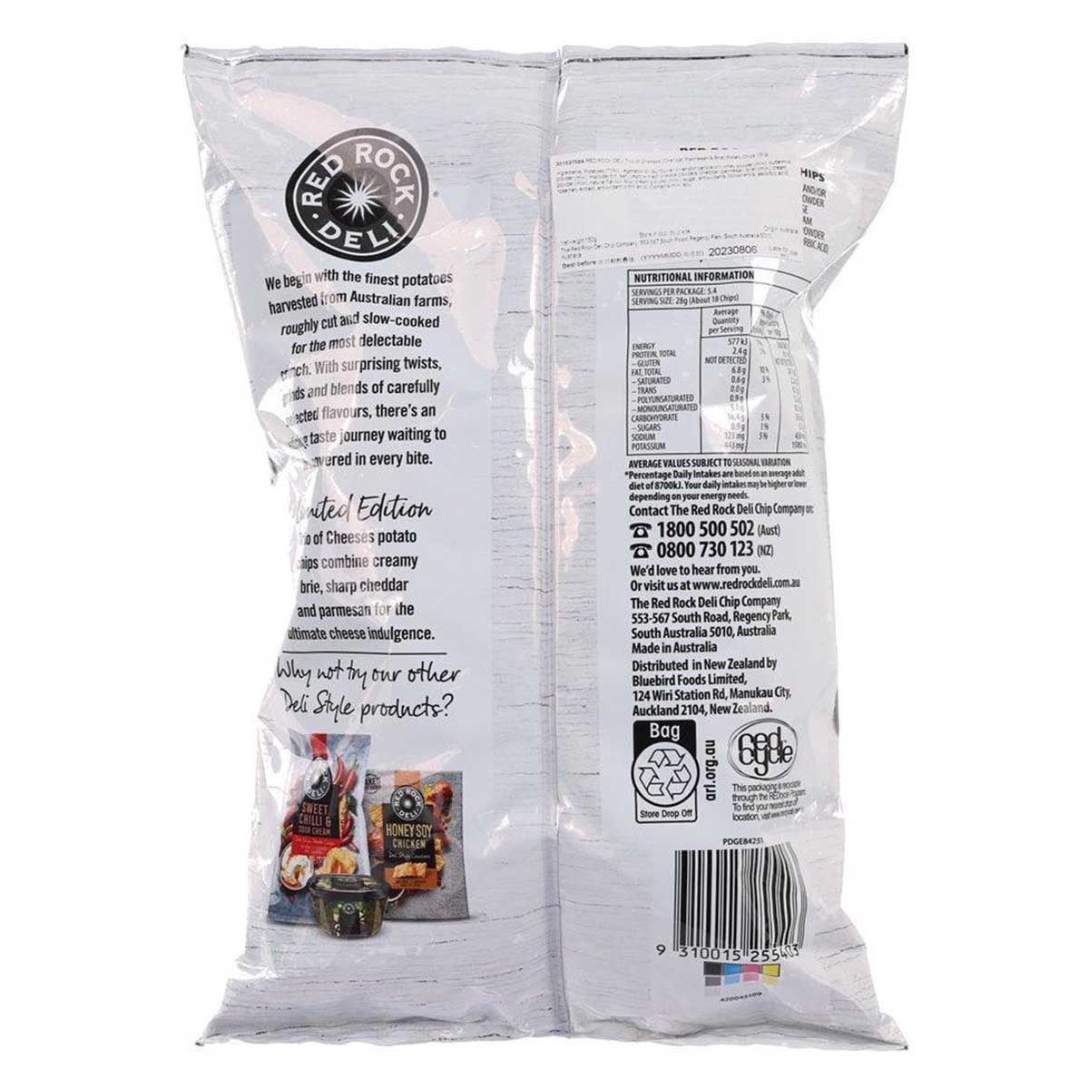 RED ROCK DELI Trio Cheeses Potato Chips image
