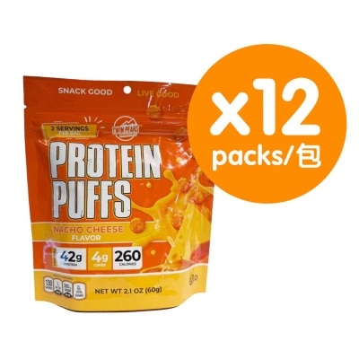 TWIN PEAKS - Nacho Cheese Protein Puffs  (12pcs)