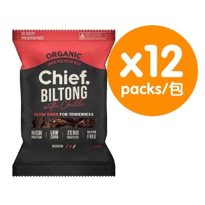 CHIEF. - Beef & Chilli Biltong&nbsp;(12pcs)