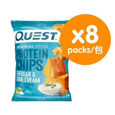 QUEST - 原始風格車打芝士酸忌廉味蛋白脆片(8件裝)