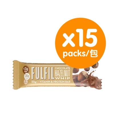 FULFIL - 朱克力榛子味維生素蛋白棒(12包優惠裝)