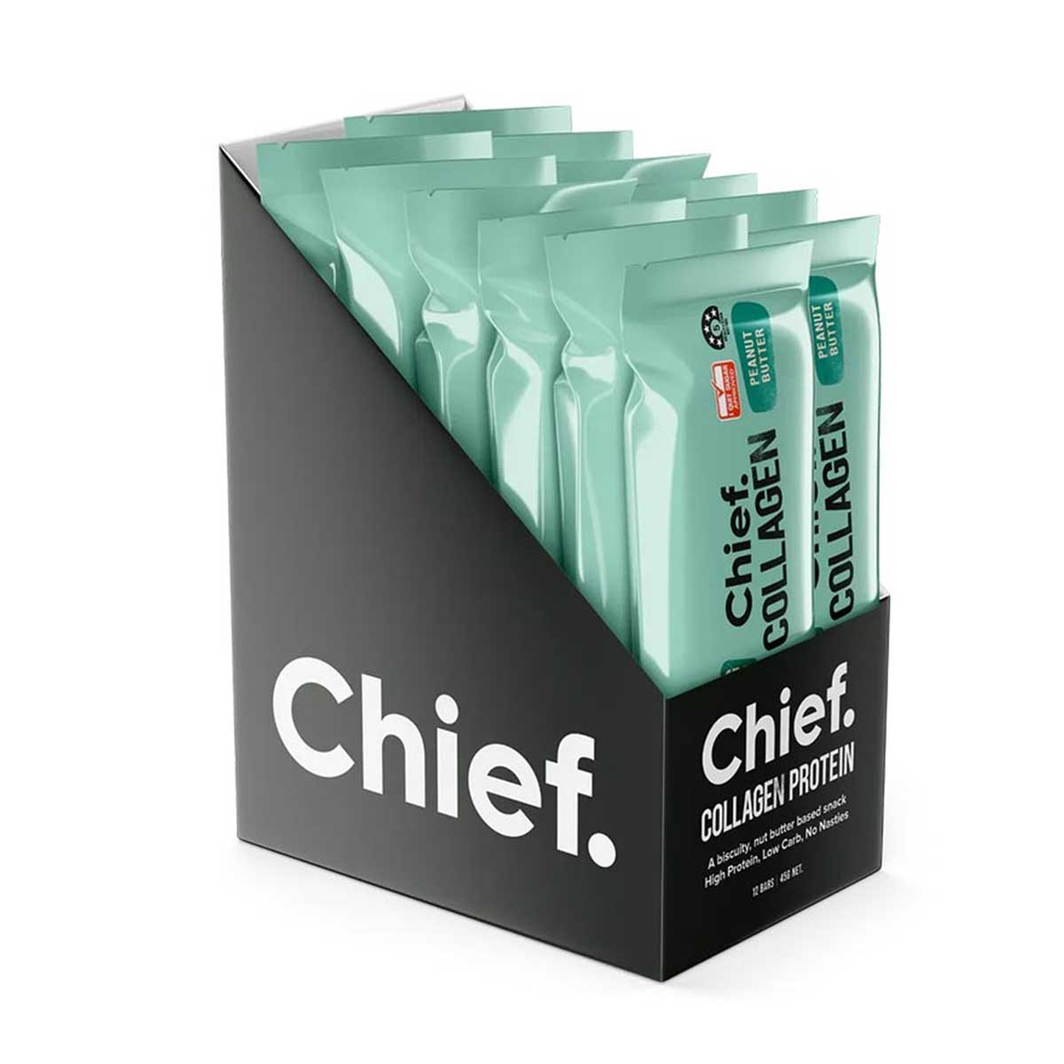 CHIEF. Collagen Bar Peanut Butter (12 Packs) image