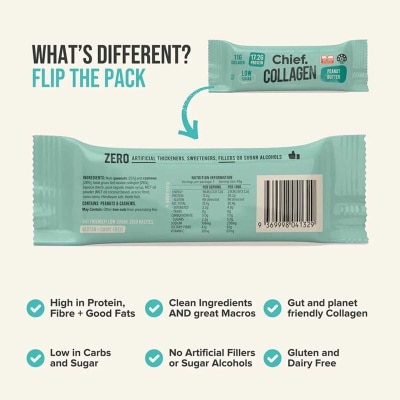 CHIEF. Collagen Bar Peanut Butter (12 Packs) image