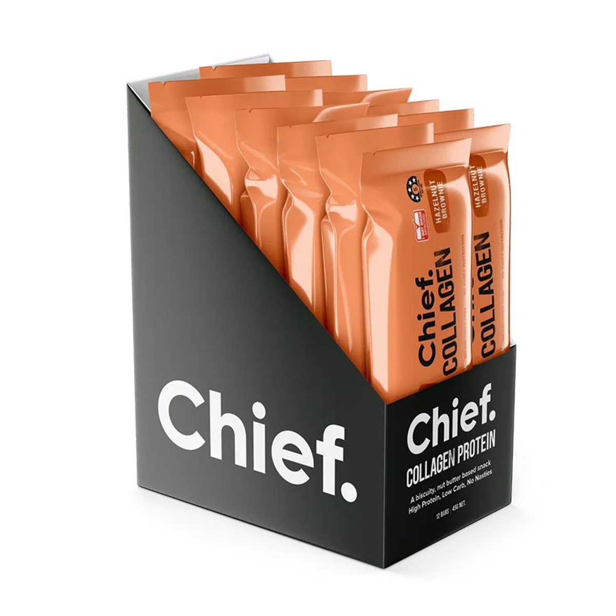 CHIEF. Collagen Bar Hazelnut Brownie 45g (12 Packs) image