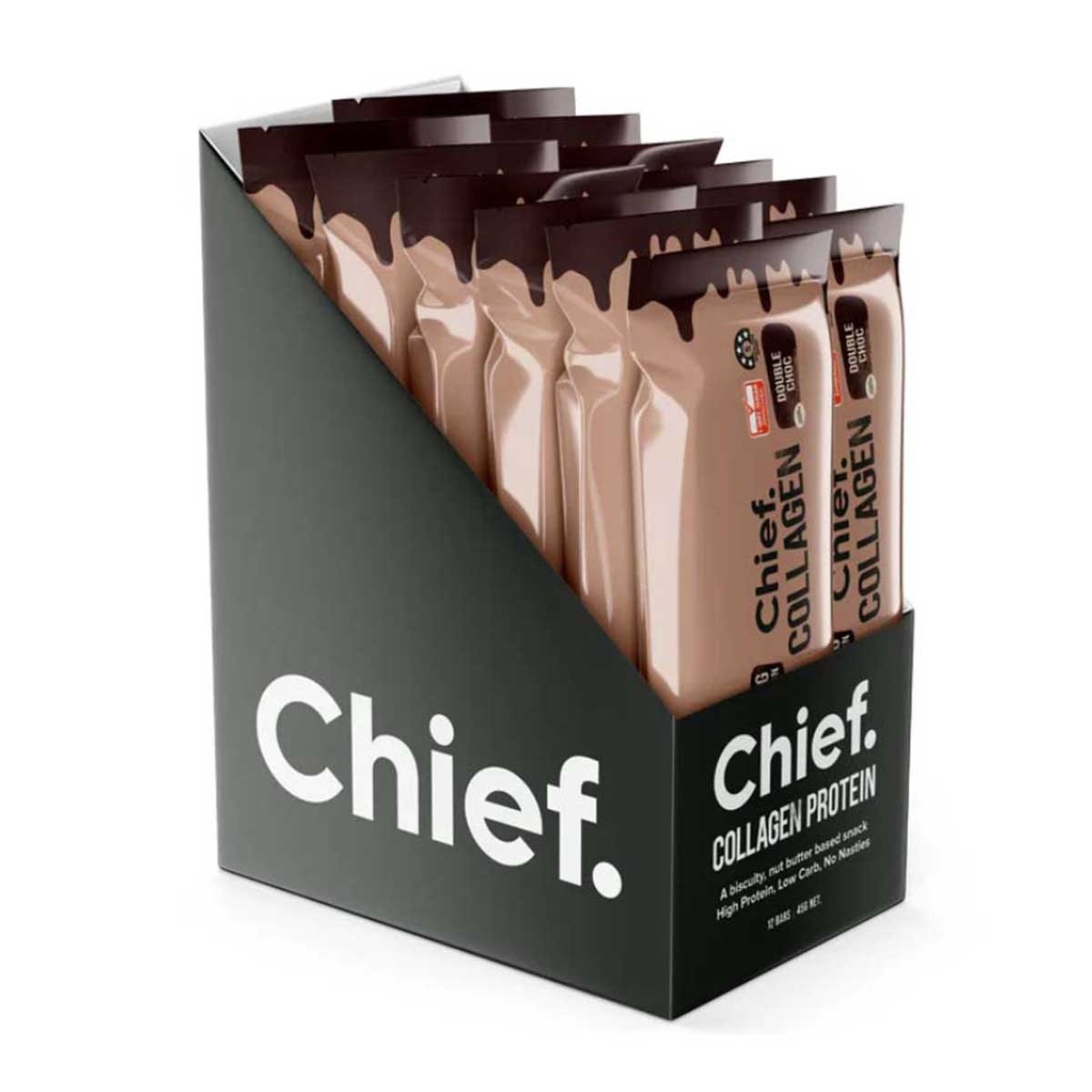 CHIEF. Collagen Bar Double Chocolate 45g (12 Pcs) image