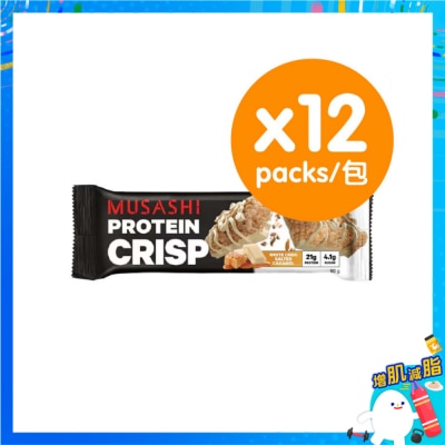 MUSASHI Protein Crisp Wh Cho Salt Car Recx12protein Bar image