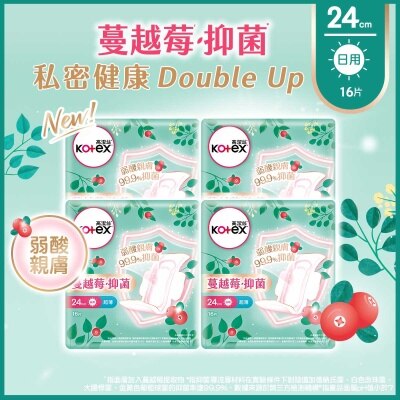 高潔絲 高潔絲蔓越莓抑菌24cm 16片(4包裝)