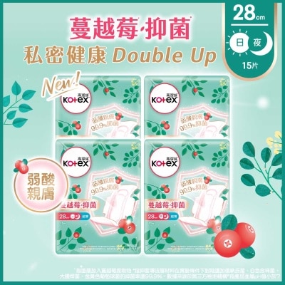 高潔絲 高潔絲蔓越莓抑菌28cm 15片(4包裝)
