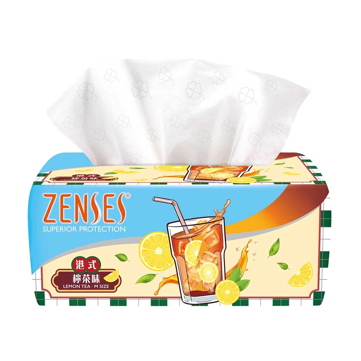 ZENSES 4-ply Embossing Softpack Facial Tissue 4s - Hk Classic Lemon Tea Scent