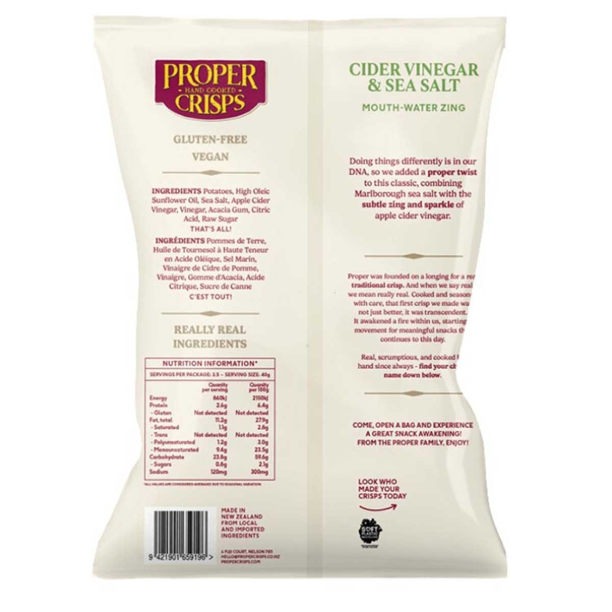 PROPER CRISPS 鹽醋味薯片 image