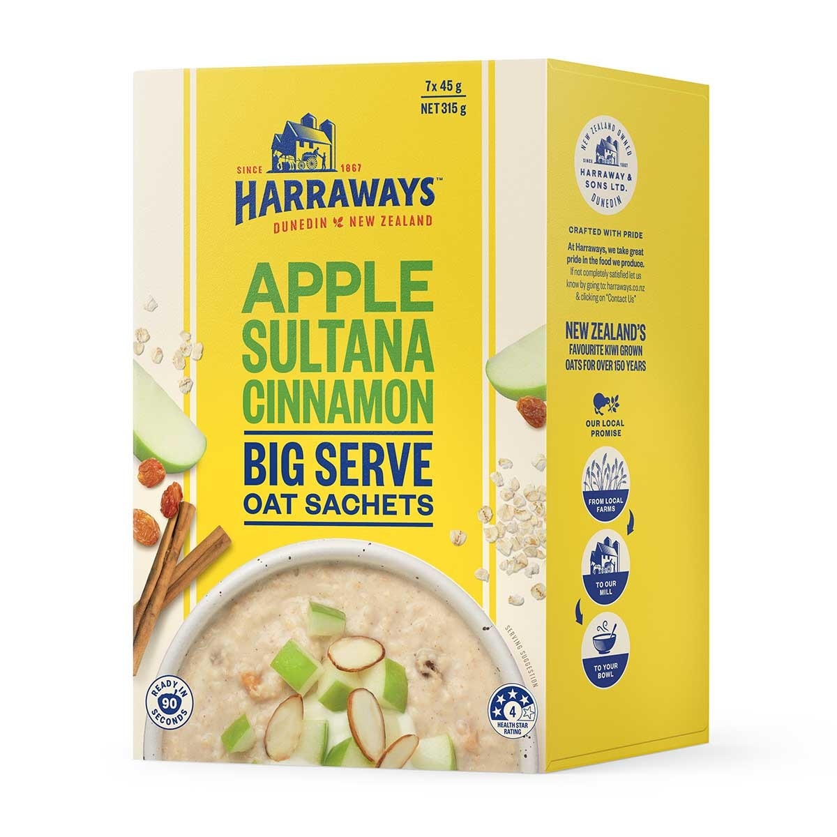 HARRAWAYS Harraways Oat Sachet Apple Sultana Cinnamon 315g image