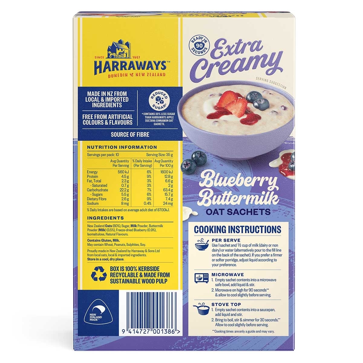 HARRAWAYS Harraways Oat Sachet Extra Creamy Sea Salt Caramel 350g image
